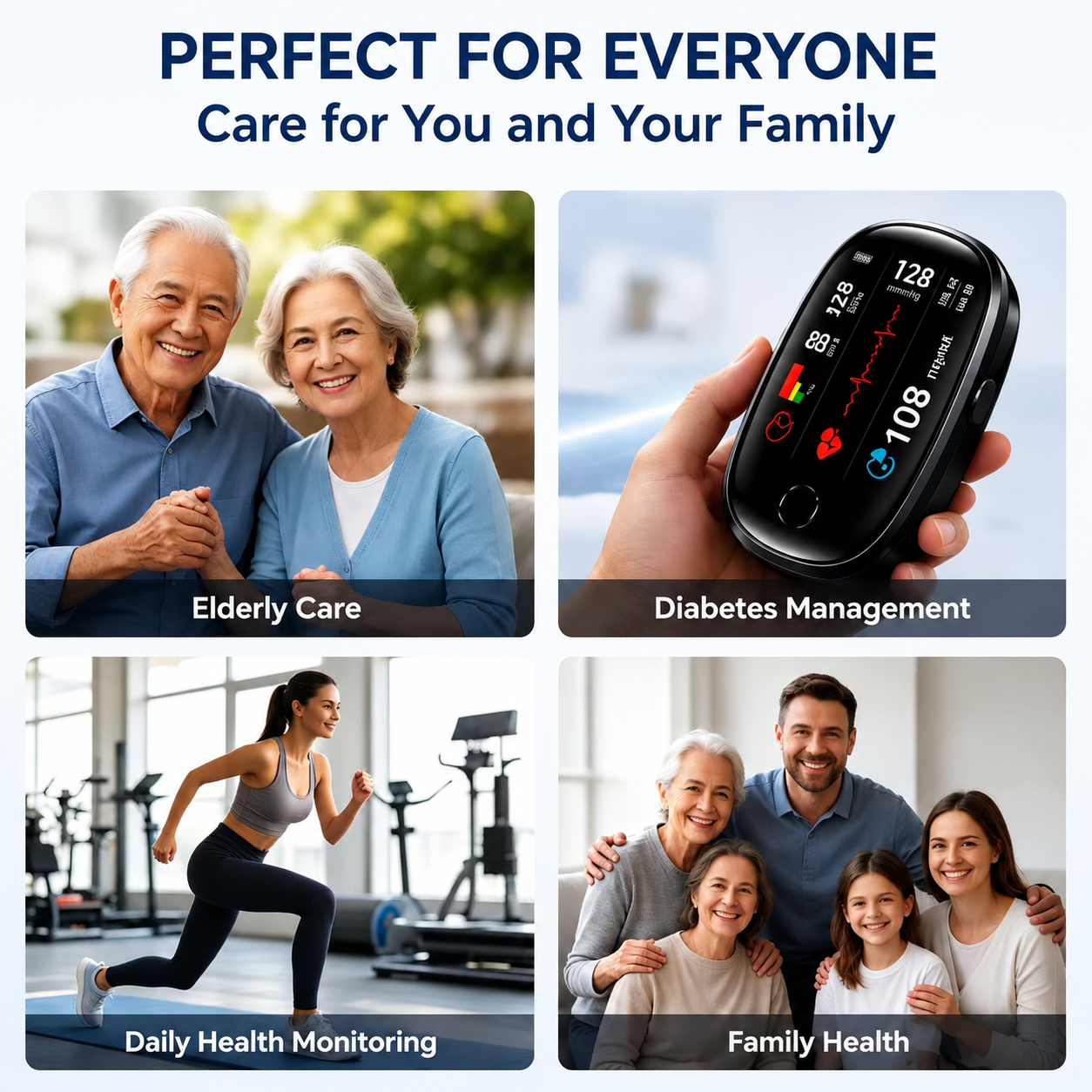 TIWORLD Non‑Invasive Glucose Monitor Track Your Health Anytime — No Finger Pricks, No Pain, No Strips