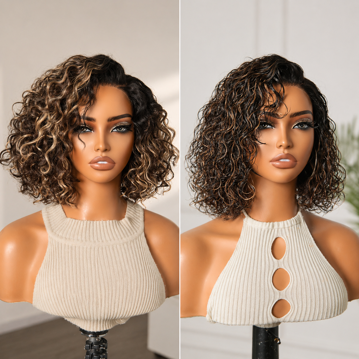 MIAOFIN🔥Final Hours—Up to 90% Off🔥Ready-to-Wear Glueless Curly Bob Wig