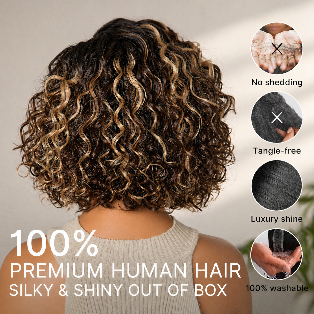 MIAOFIN🔥Final Hours—Up to 90% Off🔥Ready-to-Wear Glueless Curly Bob Wig
