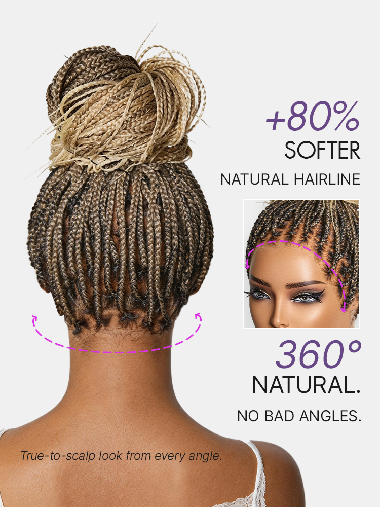 🔥Last Day: 63% OFF🌍Goddess Blonde HD Lace Glueless Knotless Braid Wig ✨