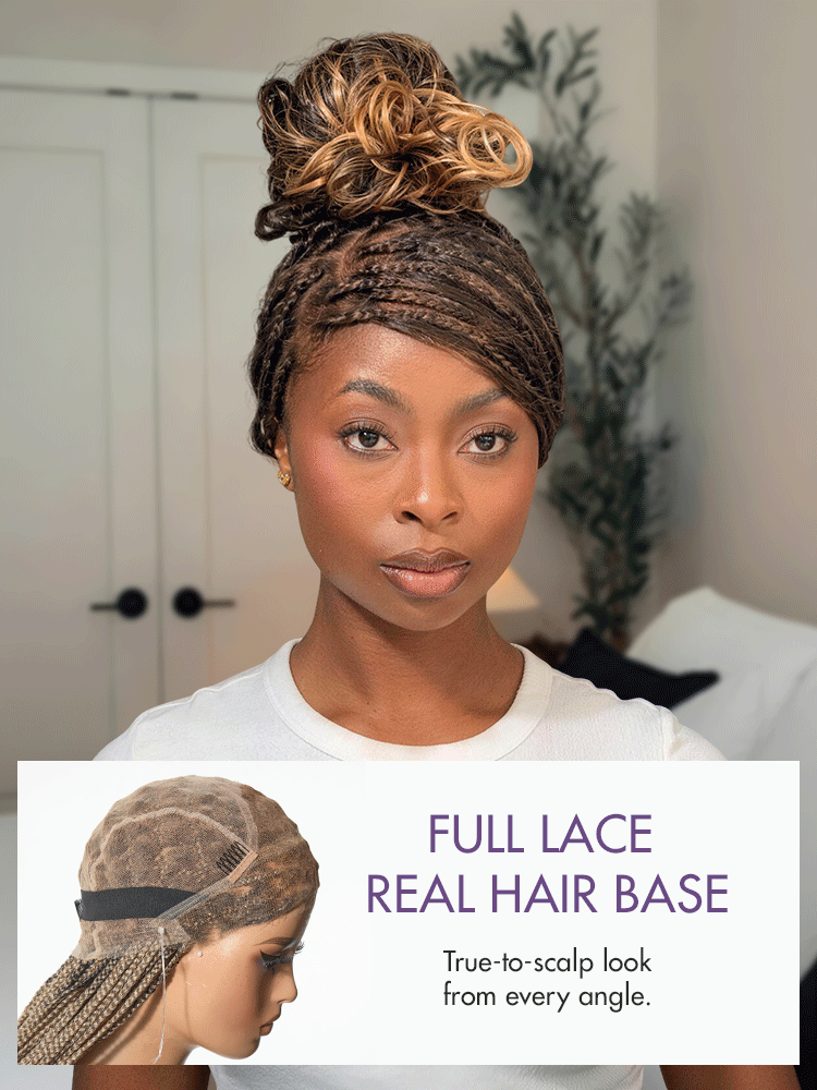 🔥Last Day: 63% OFF🌍Goddess Blonde HD Lace Glueless Knotless Braid Wig ✨