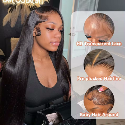 250% Density Glueless HD Lace Straight Wig