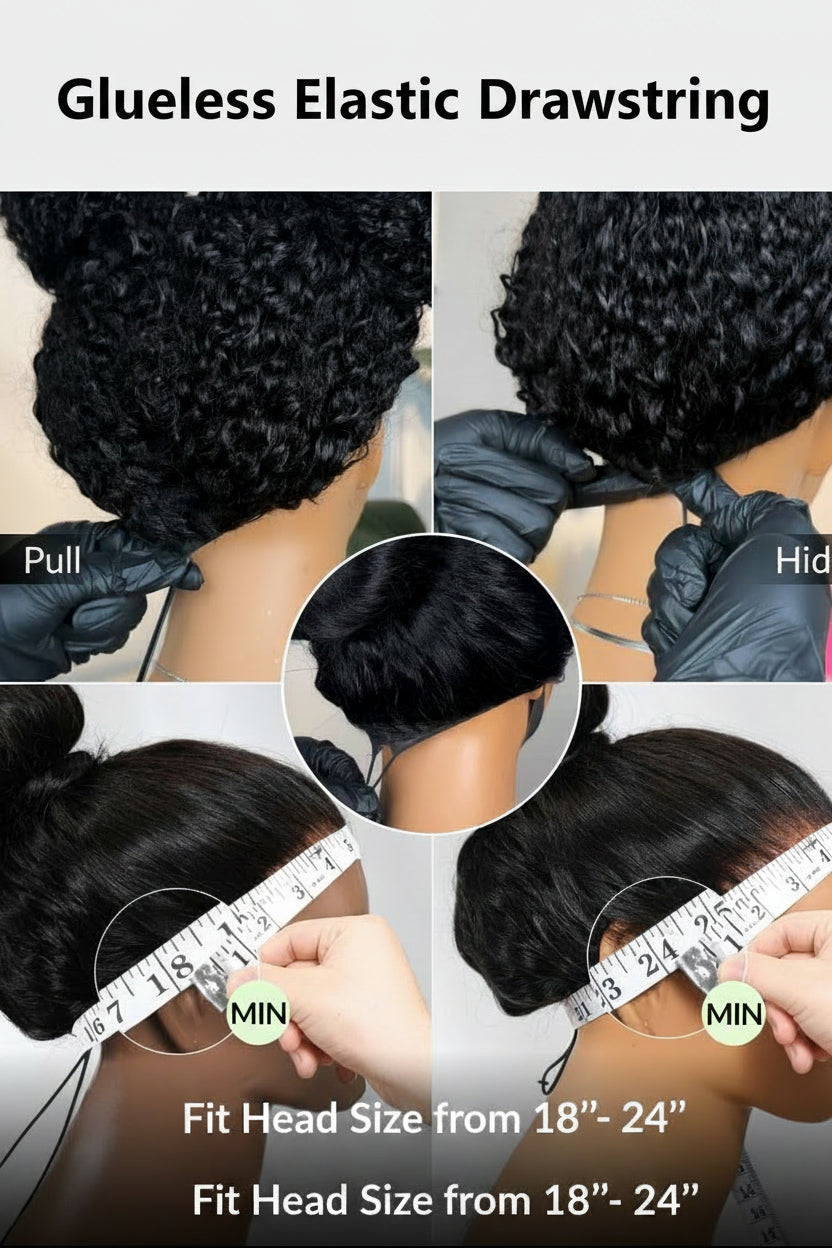 Ombre Chestnut Brown 13x4 Glueless Yaki Straight Human Hair Wig - Pre-Everything Wear & Go with Invisi Drawstring