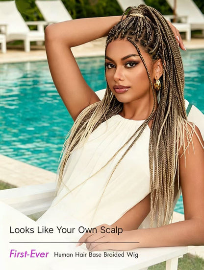 🔥Last Day: 63% OFF🌍Goddess Blonde HD Lace Glueless Knotless Braid Wig ✨