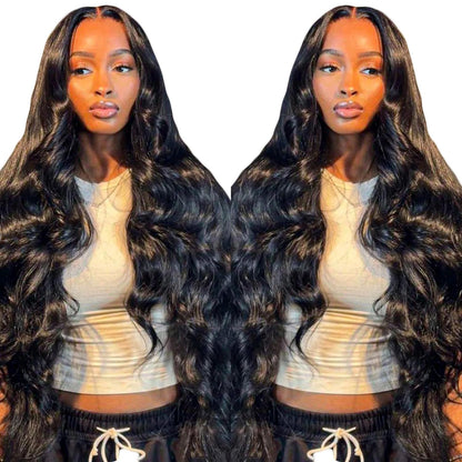 bunGiol 5x5 Glueless Wigs Human Hair Pre Plucked Pre Cut 24 Inch Body Wave Lace Front Wigs Human Hair 180% Put on And Go Glueless Wig For Black Women