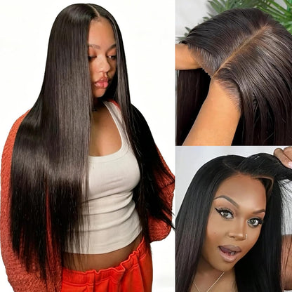 bunGiol 5x5 Glueless Wigs Human Hair Pre Plucked Pre Cut 24 Inch Body Wave Lace Front Wigs Human Hair 180% Put on And Go Glueless Wig For Black Women