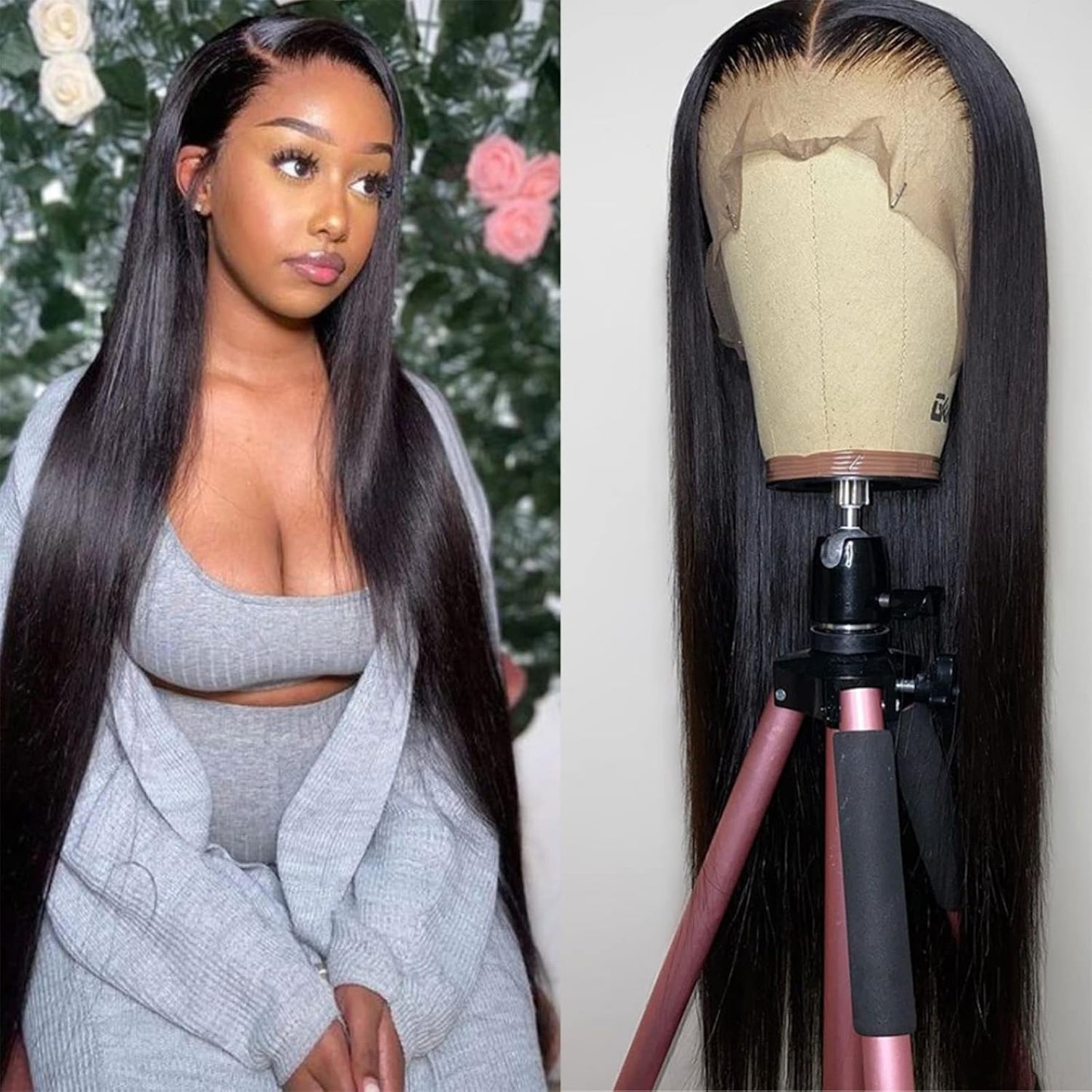 bunGiol 5x5 Glueless Wigs Human Hair Pre Plucked Pre Cut 24 Inch Body Wave Lace Front Wigs Human Hair 180% Put on And Go Glueless Wig For Black Women
