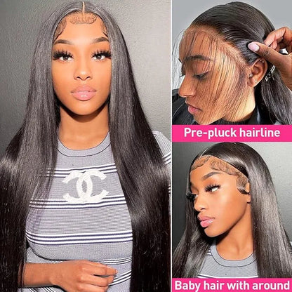 250% Density Glueless HD Lace Straight Wig