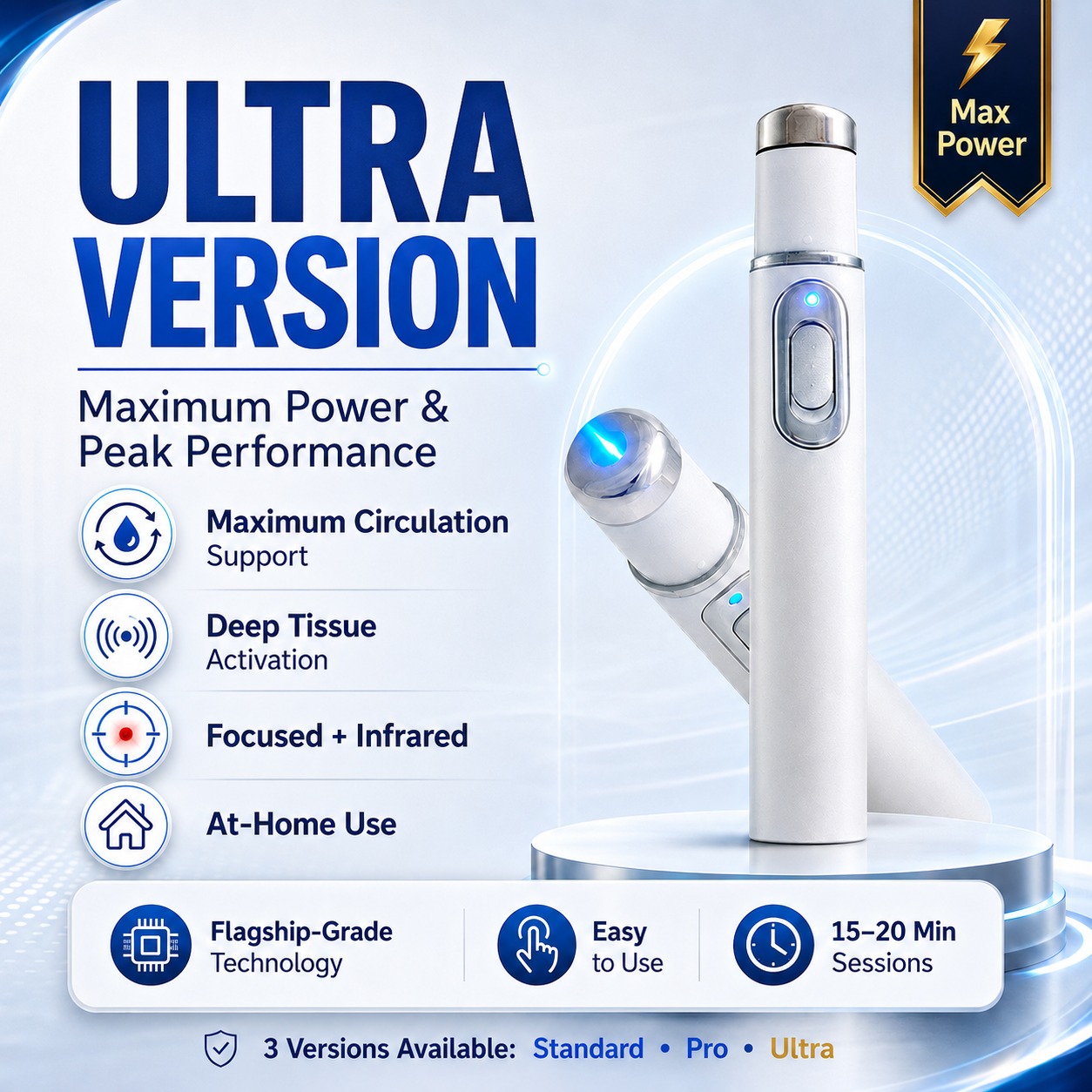 👍Upgraded Ultrasonic Shockwave Device for Deep Tissue Therapy