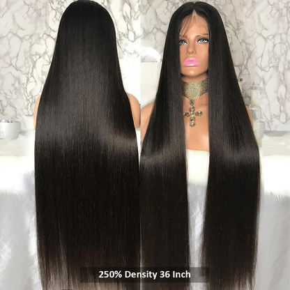 250% Density Glueless HD Lace Straight Wig