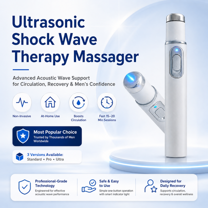 👍Upgraded Ultrasonic Shockwave Device for Deep Tissue Therapy