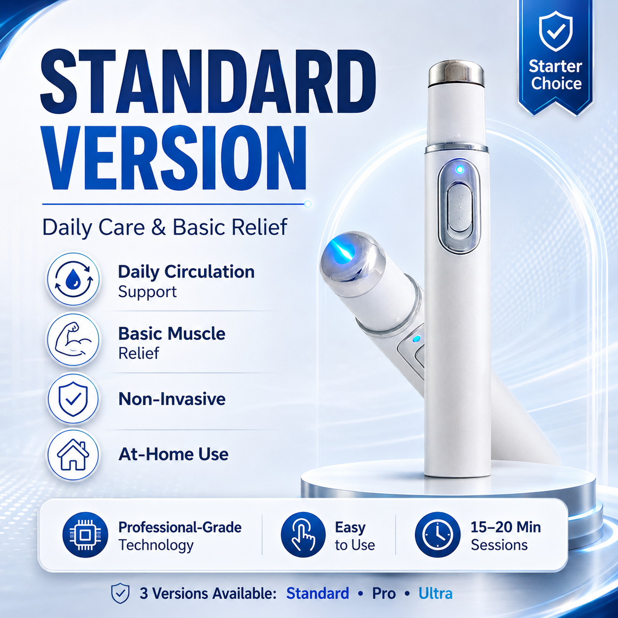 👍Upgraded Ultrasonic Shockwave Device for Deep Tissue Therapy