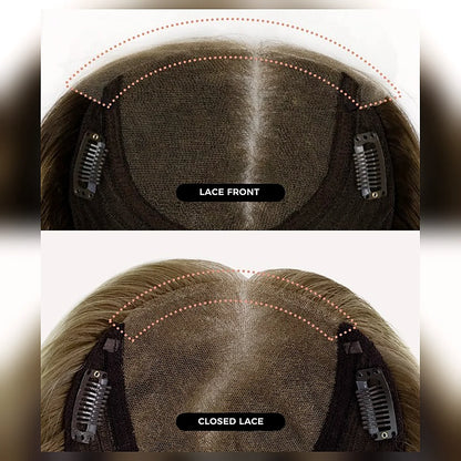 100% Real Human Hair Topper Natural Volume in Seconds
