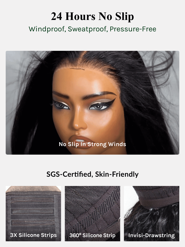 Ombre Chestnut Brown 13x4 Glueless Yaki Straight Human Hair Wig - Pre-Everything Wear & Go with Invisi Drawstring