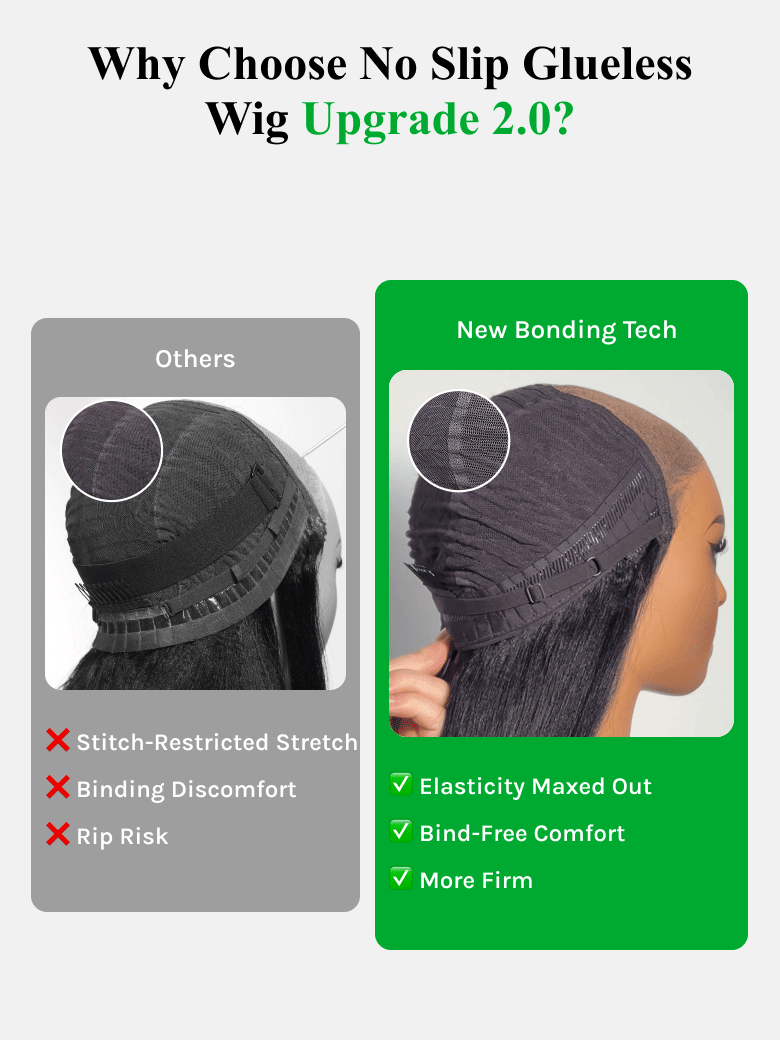 Ombre Chestnut Brown 13x4 Glueless Yaki Straight Human Hair Wig - Pre-Everything Wear & Go with Invisi Drawstring