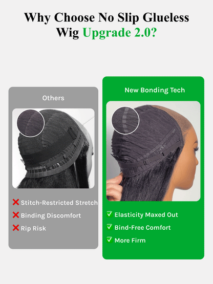 Ombre Chestnut Brown 13x4 Glueless Yaki Straight Human Hair Wig - Pre-Everything Wear & Go with Invisi Drawstring